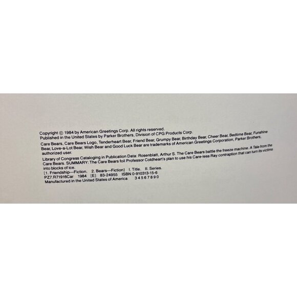 A Tale From The Care Bears Hardcover Books X2 Trouble W/Timothy Freeze Machine - Picture 5 of 11